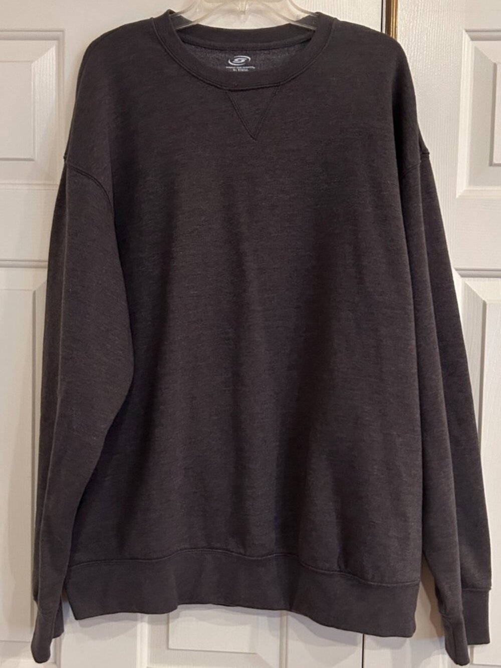 Simply For Sports Men's Heather Dark Gray Pullover Sweatshirt Crewneck XLT